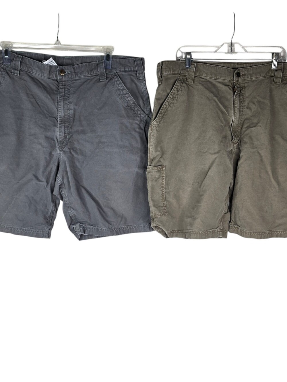 Carhartt Mens Size 42 Bundle Cargo Carpenter Tan Gray Shorts